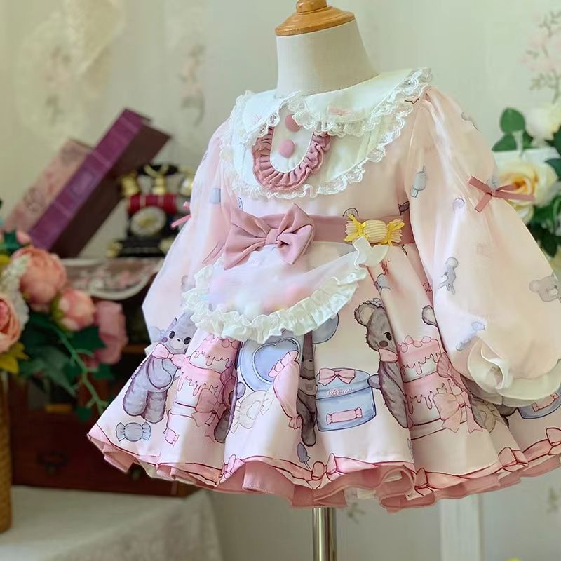 Hàng Mới Về Đầm Công Chúa lolita Dễ Thương Thời Trang Xuân Thu Cho Bé Gái