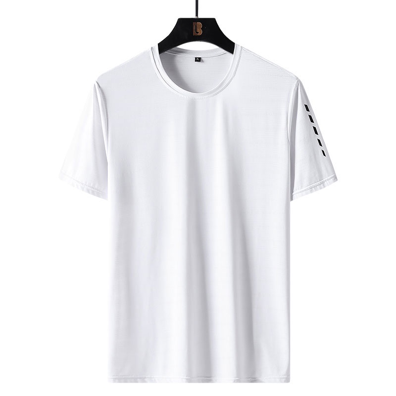 Áo Thun Tay Ngắn Cổ Tròn Dáng Rộng Thoáng Khí Nhanh Khô Thời Trang Mùa Hè Cho Nam