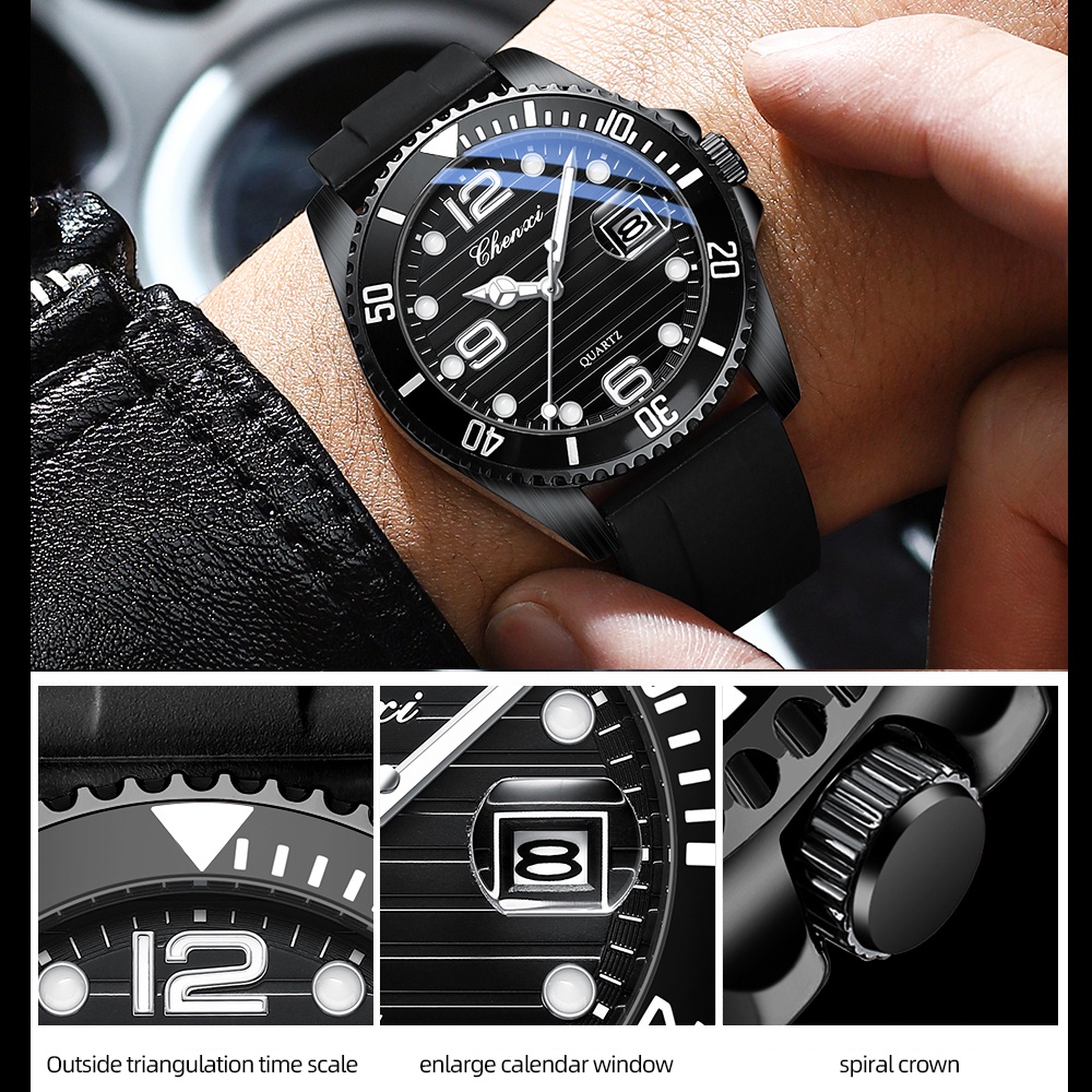 Đồng Hồ Đeo Tay Chexi Chống Thấm Nước Kiểu Dáng Đơn Giản Sang Trọng Dành Cho Nam