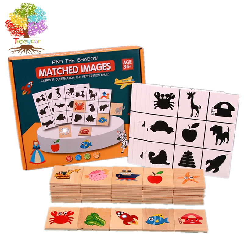 Treeyear Bộ Đồ Chơi Xếp Hình Động Cơ Mịn Nhận Dạng Montessori Cho Trẻ Em