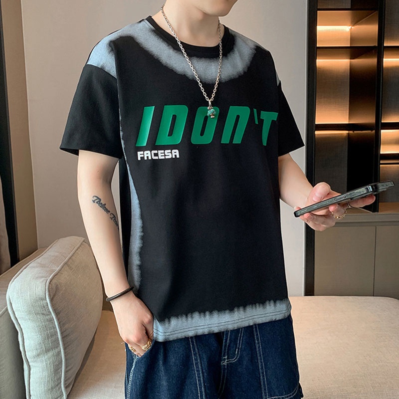 Áo Thun Ngắn Tay Form Rộng In Họa Tiết Thời Trang Dành Cho Nam