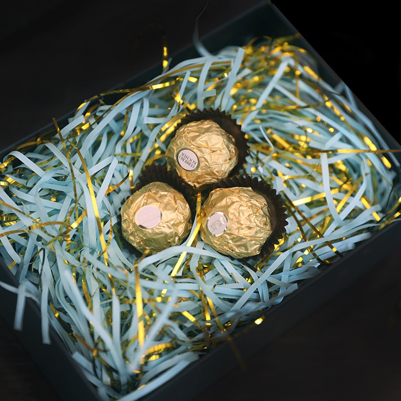 Giấy trang trí giấy rơm giấy vụn sáng bóng lót hộp quà 10g