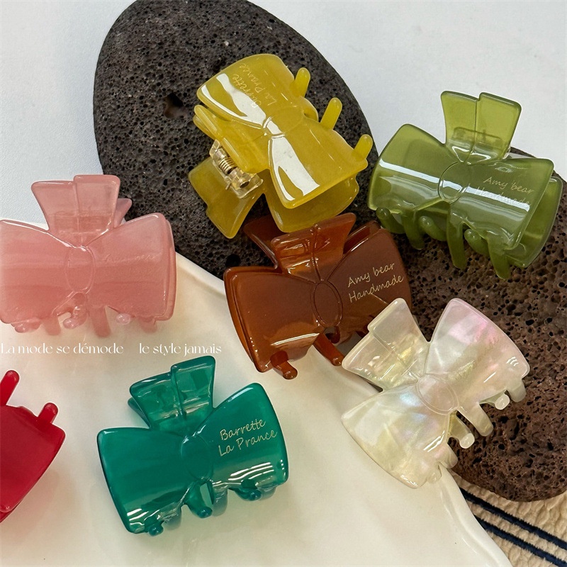 Kẹp Tóc Nửa Hình Vuông Mật Ong Axit acetic Ngọt Ngào Và Ngọt Ngào Cho Bé Gái ins Kẹp Tóc Nửa Hình Bán Nguyệt Mật Ong Thiết Kế Cảm Giác