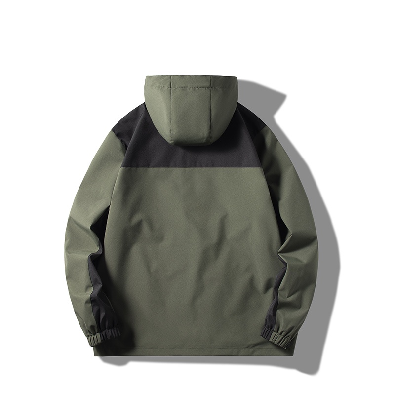 Áo Khoác Gió Chống Thấm Nước Có Mũ Trùm Cá Tính Dành Cho Nam
