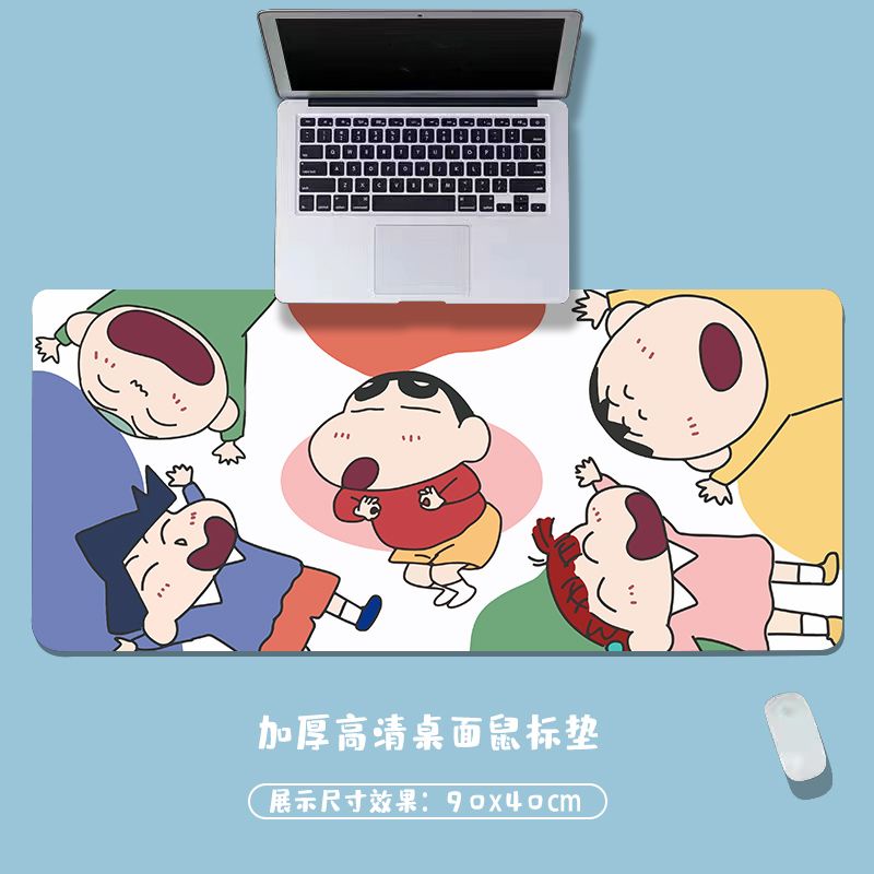 Tấm Lót Chuột Và Bàn Phím Cỡ Lớn Dày Dặn In Hoạt Hình Cậu Bé Bút Chì Shin-Chan Dễ Thương
