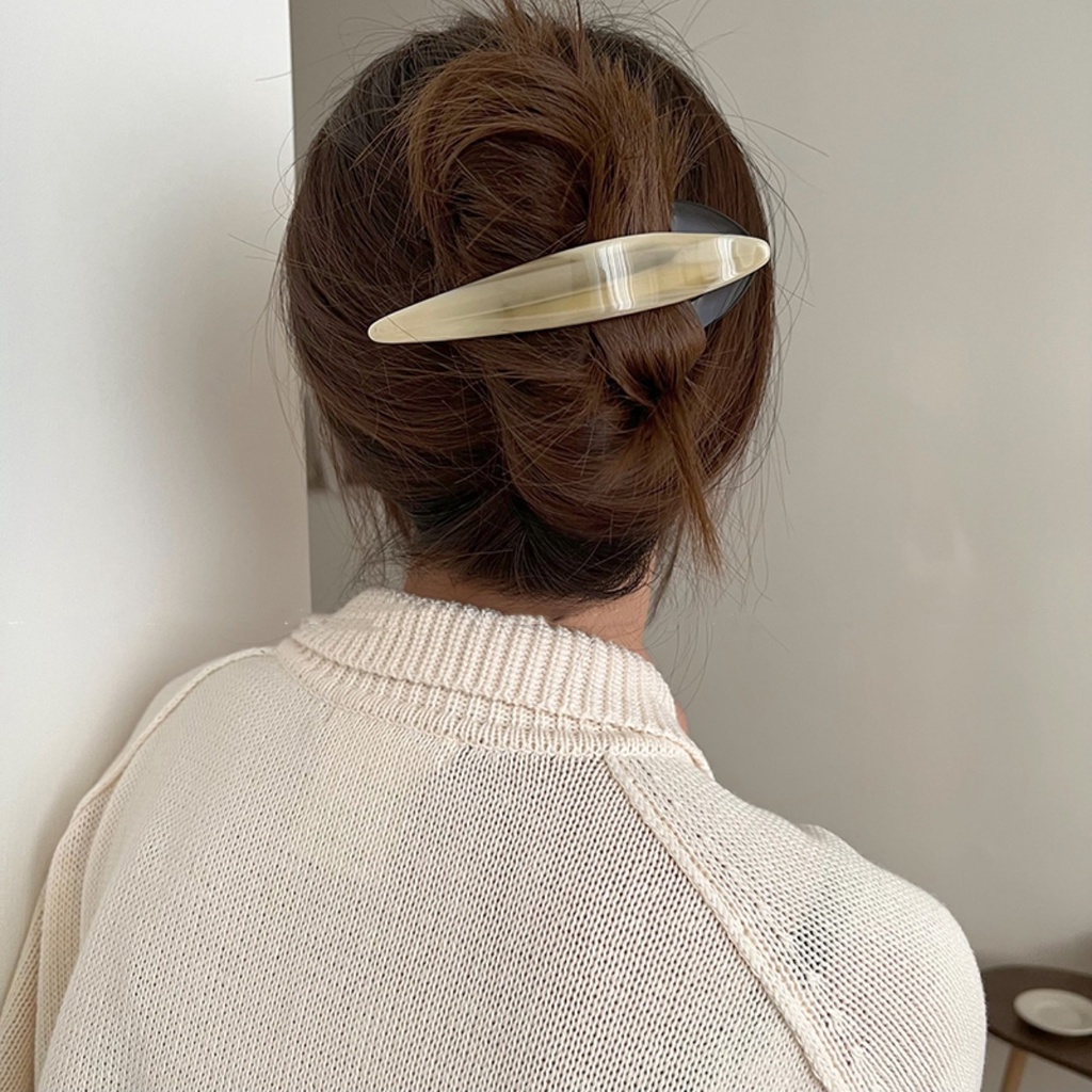 Kẹp Tóc Đuôi Ngựa Cỡ Lớn Màu Trơn Phong Cách Hàn Quốc Đơn Giản