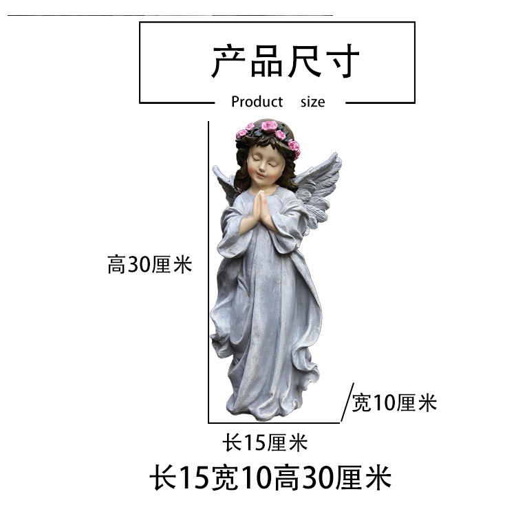 Thiên Thần Nhỏ Bằng Nhựa Resin Trang Trí Sân Vườn