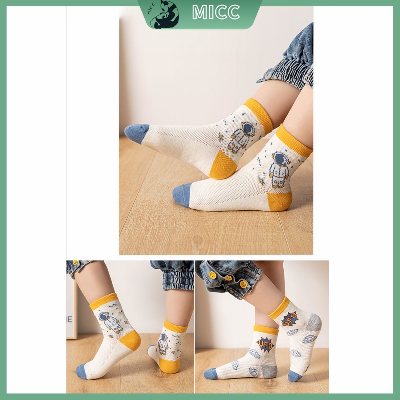 Set 5 Đôi Vớ Thoáng Khí Thời Trang Mùa Hè Cho Bé 1-13 Tuổi