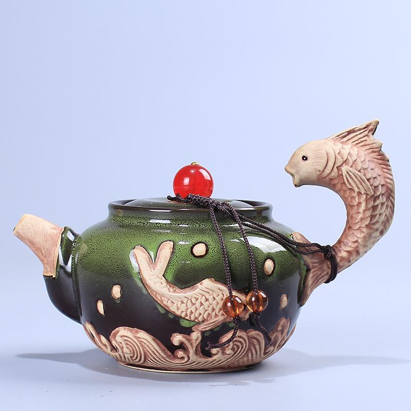 Bộ Ấm Trà Bằng Gốm Sứ Phong Cách Nhật Bản