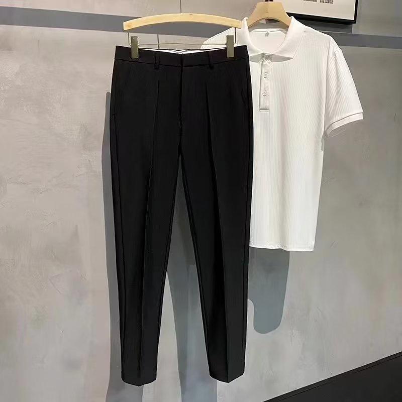 Quần Tây Đen Dài Đến Mắt Cá Chân Cài Nút size 27-38 Phong Cách Doanh Nhân Thời Trang Cao Cấp Cho Nam