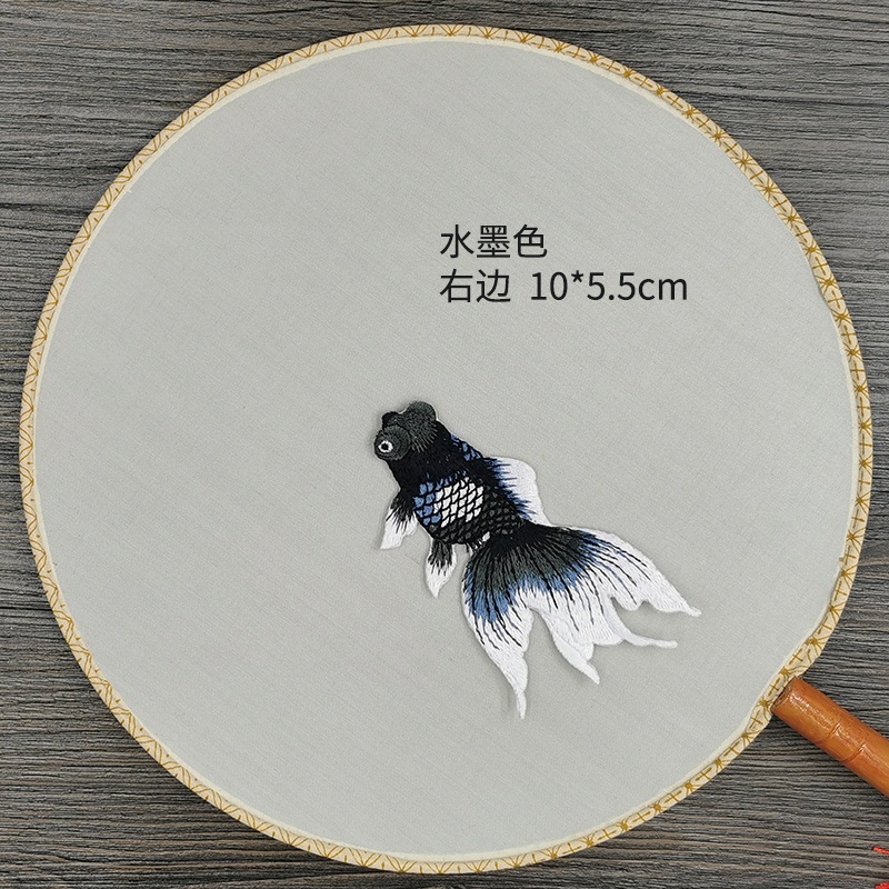 Sticker Ủi Thêu Hình Hoa Sen Phong Cách Trung Hoa
