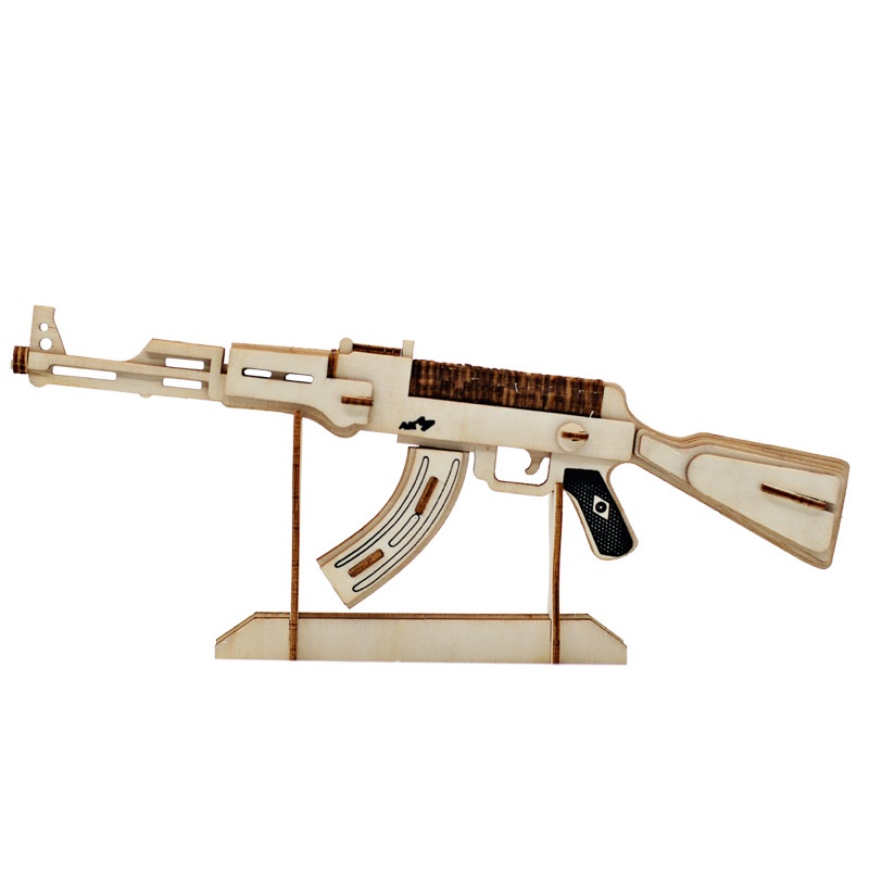 Đồ Chơi Lắp Ráp Gỗ 3D, Súng Lắp Ráp, Xếp Hình 3 Chiều, Đồ Chơi Sáng Tạo Cho Trẻ