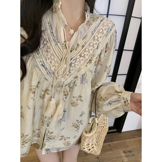 Áo voan hoa cổ v thời trang sành điệu 61371