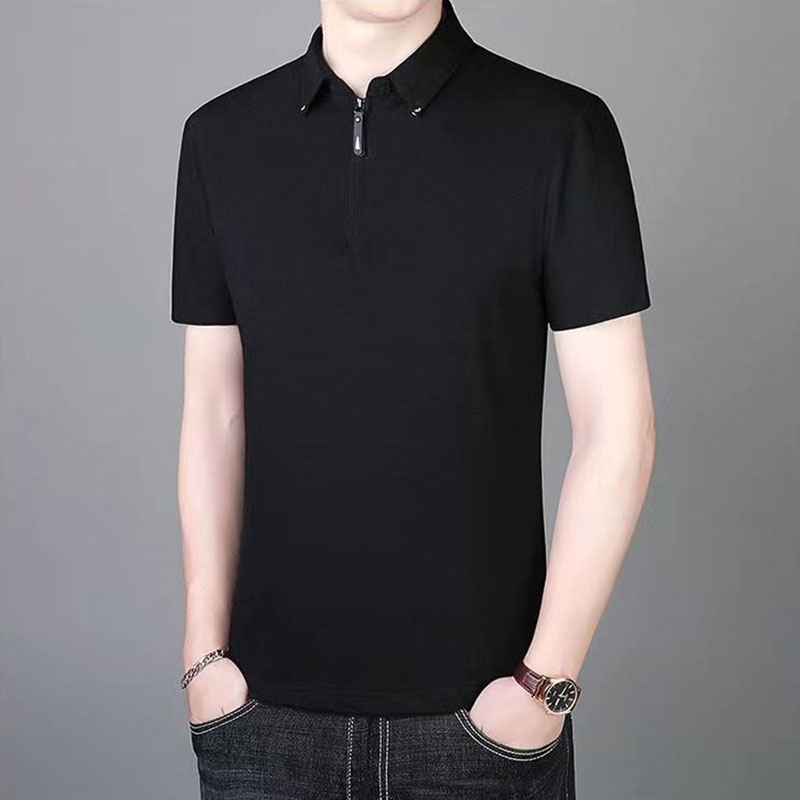 Áo polo Ngắn Tay Màu Trơn Phong Cách Hàn Quốc Trẻ Trung Cho Nam
