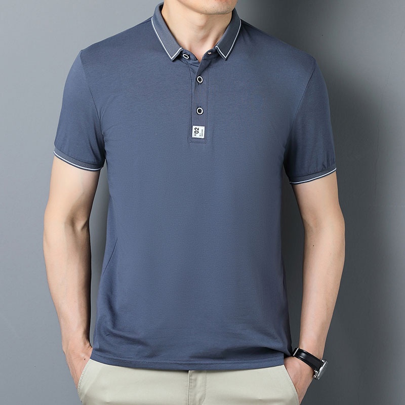 Áo polo Ngắn Tay Màu Sắc Đơn Giản Thời Trang Mùa Hè Cho Nam