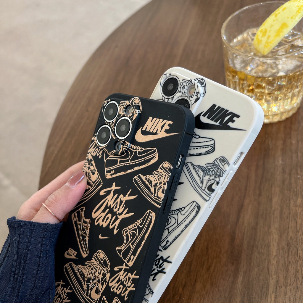 Ốp Điện Thoại Họa Tiết NIKE Phong Cách Âu Mỹ Cho iPhone 11 12 13 14 pro max 12 pro max 13 pro max 14 pro max