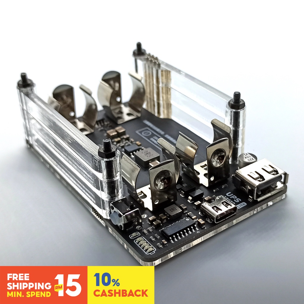 Mới Bảng Mạch UPS 18650 Lite UPS Có Pin Cho Raspberry Pi 4B 3B + 3B