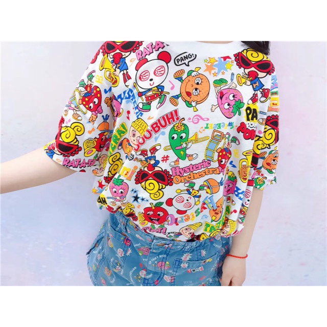 Áo Thun Mùa Hè Tay Cộc In Họa Tiết Trái Cây Hoạt Hình Dễ Thương Hợp Thời Trang Cho Bé 90-140CM