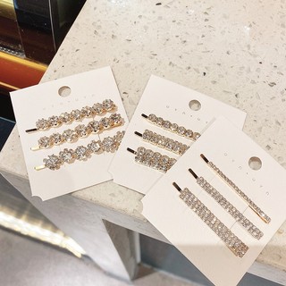 Kim Cương Giả Flat Clip Nổ Kẹp Tóc Bên Kẹp Tóc Hàn Quốc Flash Kim Cương Kẹp Tóc