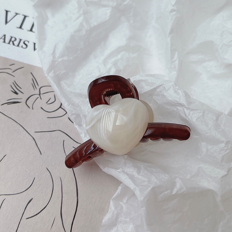 Kẹp Tóc Acrylic Màu Thạch Hình Trái Tim Nhỏ Xinh Xắn Thời Trang 2023 Cho Nữ