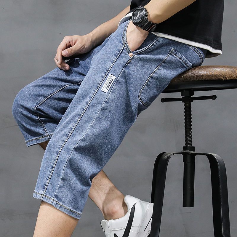 Set Áo Thun Ngắn Tay Và Quần Short Denim Mỏng Dáng Rộng Thời Trang Mùa Hè 2023 24H Phong Cách Đường Phố Mới
