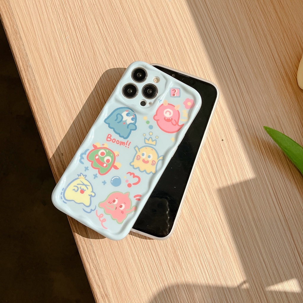 Ốp Điện Thoại Chống Sốc In Hình Quái Vật Hoạt Hình Vui Nhộn Cho Iphone 14 / 13 / 12 / 11
