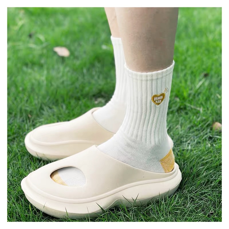 Vớ Cotton Nguyên Chất Thêu Hình Trái Tim Người Phong Cách Nhật Bản Thời Trang Đường Phố Mới Dành Cho Nam Nữ