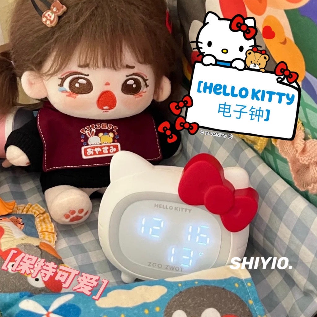 SANRIO Đồng Hồ Báo Thức Thiết Kế Dễ Thương Cho BéĐồng Hồ Báo Thức Để Bàn Hình Hello Kitty
