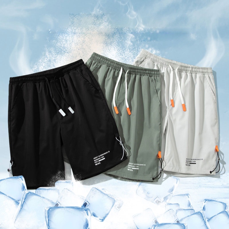 Quần Short Dây Rút Mau Khô In Họa Tiết Thời Trang Mùa Hè Dành Cho Nam