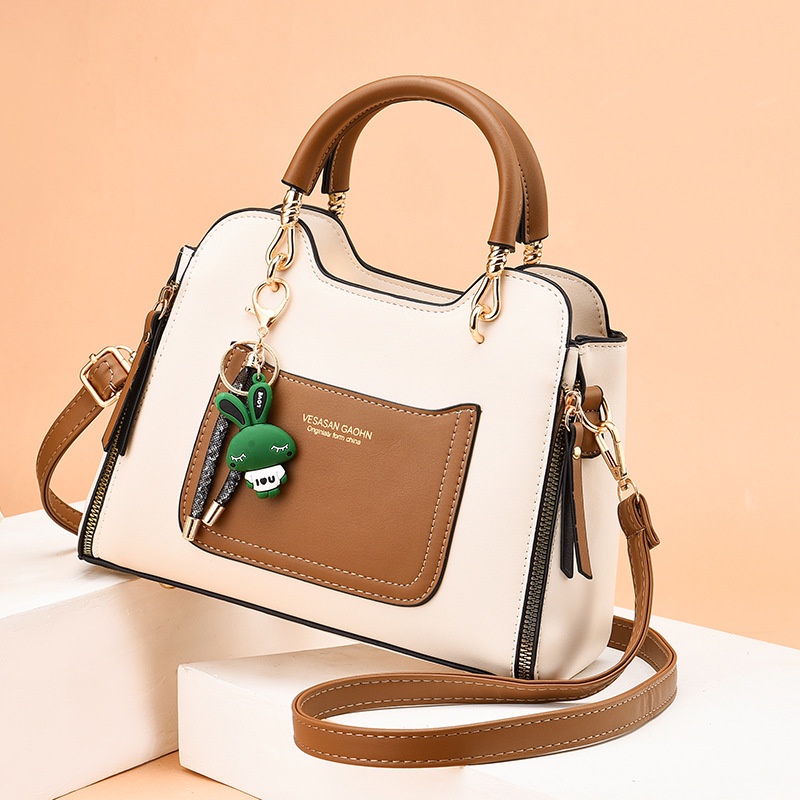 Túi Xách Đeo Vai Cỡ Lớn Màu Sắc Tương Phản Thời Trang Cho Nữ