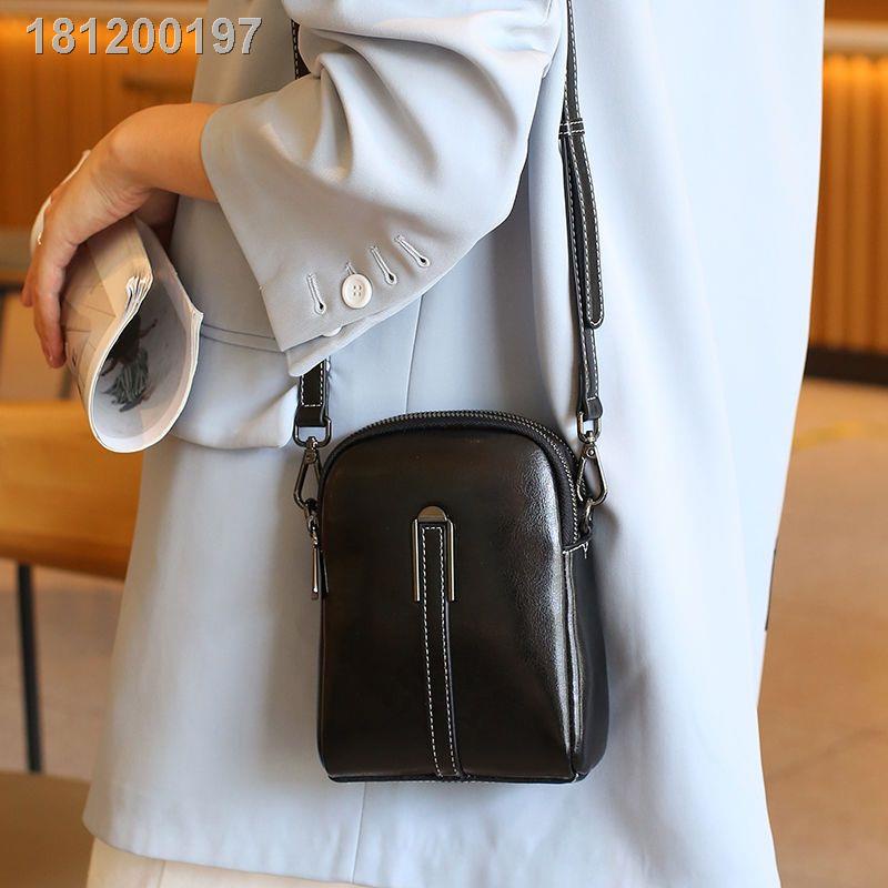 Túi Đeo Vai Bằng Da Bò Cao Cấp Đựng Điện Thoại Phong Cách retro