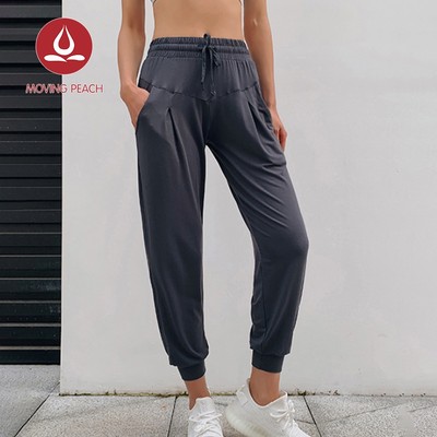 MOVING PEACH quần jogger thể thao  Lưng Cao Dáng Rộng Tập Yoga Cho Nữ