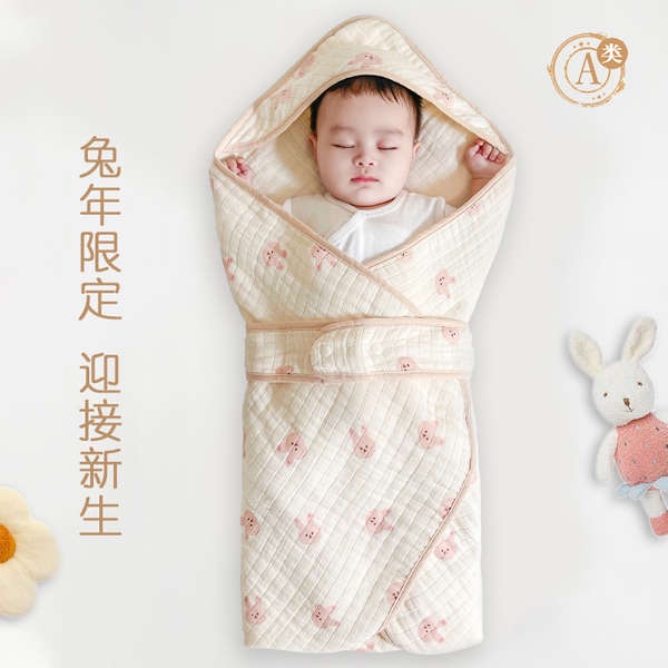 Chăn Quấn Bé Sơ Sinh Chất Liệu Cotton Mỏng Hợp Mùa Xuân Hè