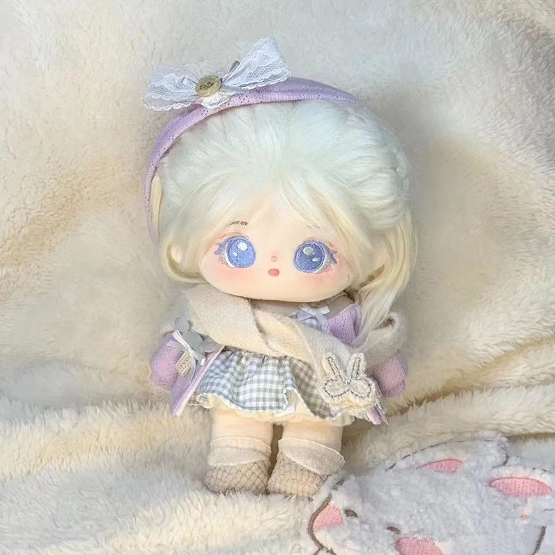 Búp Bê Nhồi Bông Cotton 20cm Màu Nude Xinh Xắn
