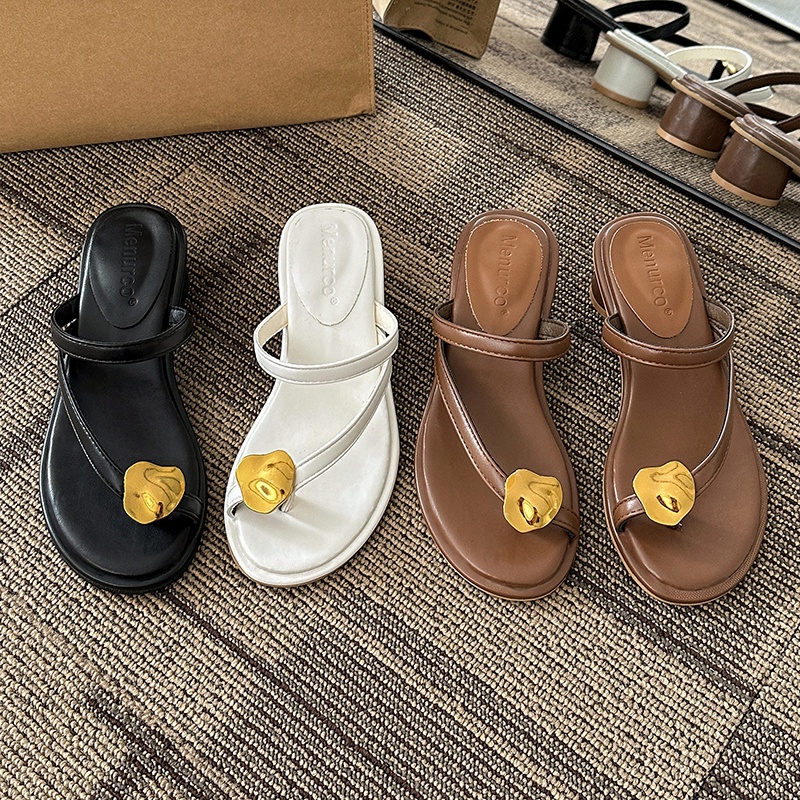 ❤️Dép Xỏ Ngón Đế Thấp Thoải Mái Phong Cách Phương Tây