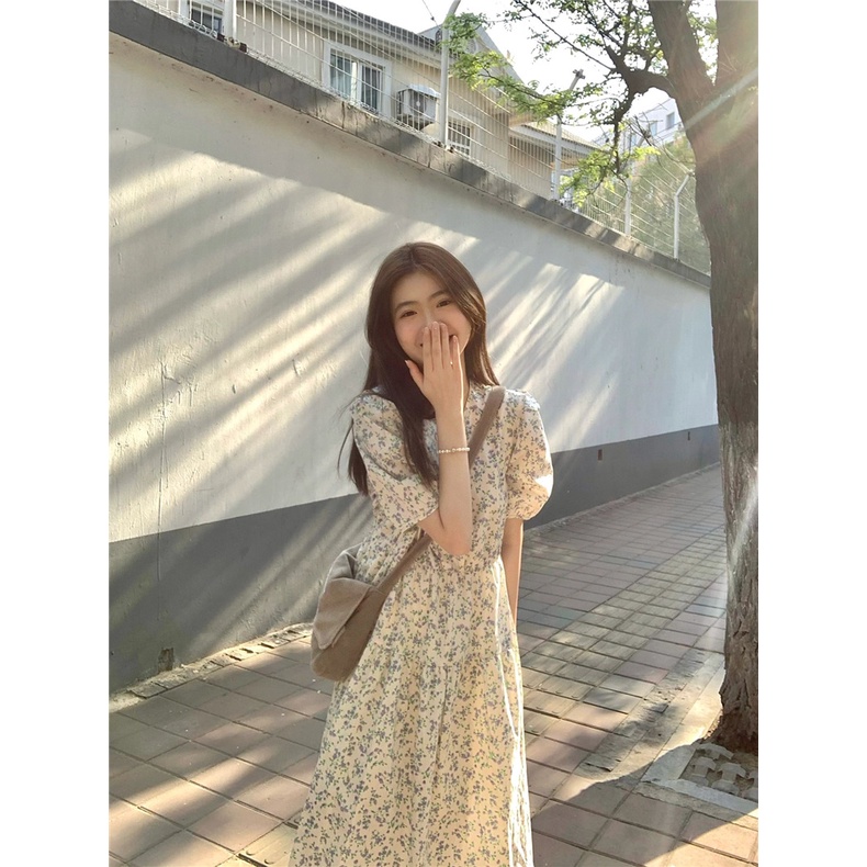 Đầm Hoa Ngắn Tay Dáng Rộng Phong Cách Mới Dành Cho Nữ 60969