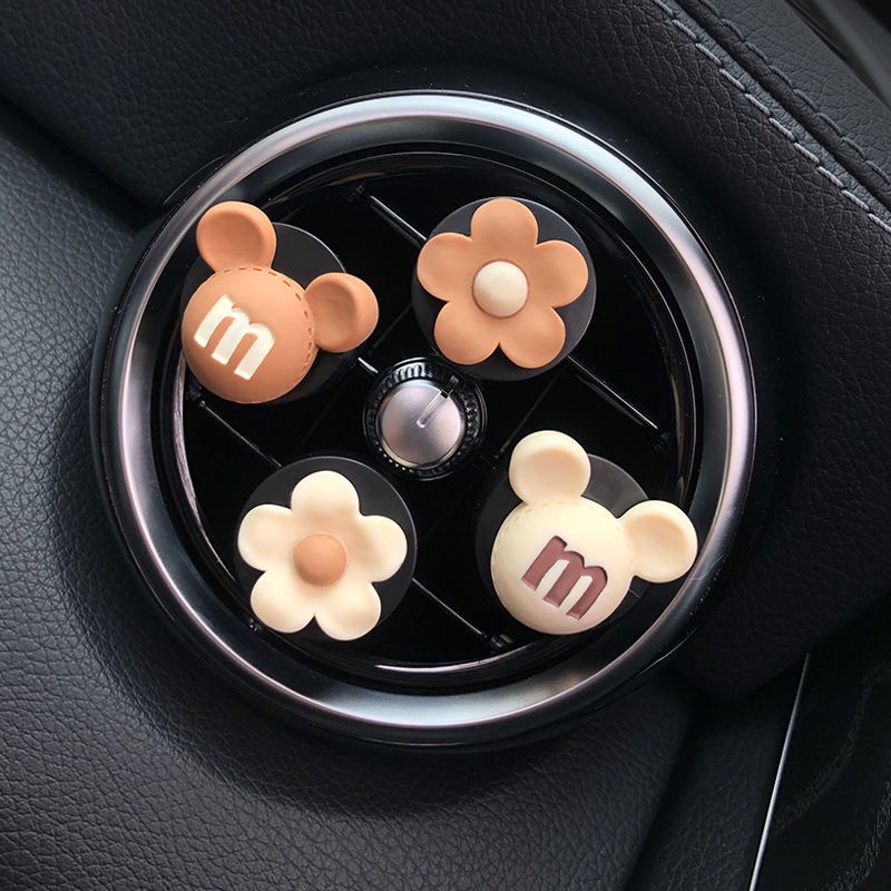 Kẹp Khuếch Tán Hương Thơm Gắn Máy Điều Hòa Xe Hơi Màu Nâu Cổ Điển