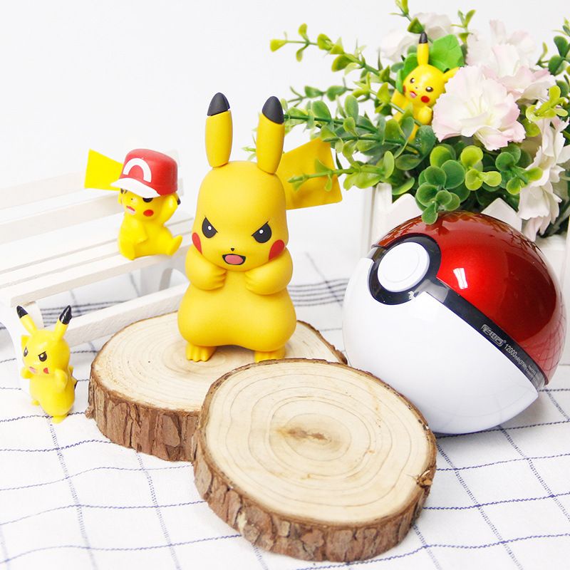 Cục Sạc Hoạt Hình Pikachu Yêu Tinh Thứ Hai Đầu Sạc Điện Thoại Di Động Cho Búp Bê Cầu Kỳ Hoạt Hình Pikachu