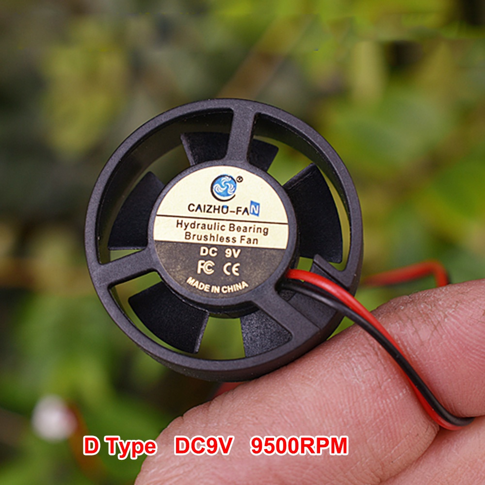 Quạt Làm Mát Mini Không Chổi Than 2 Dây Dc 9V 30mm