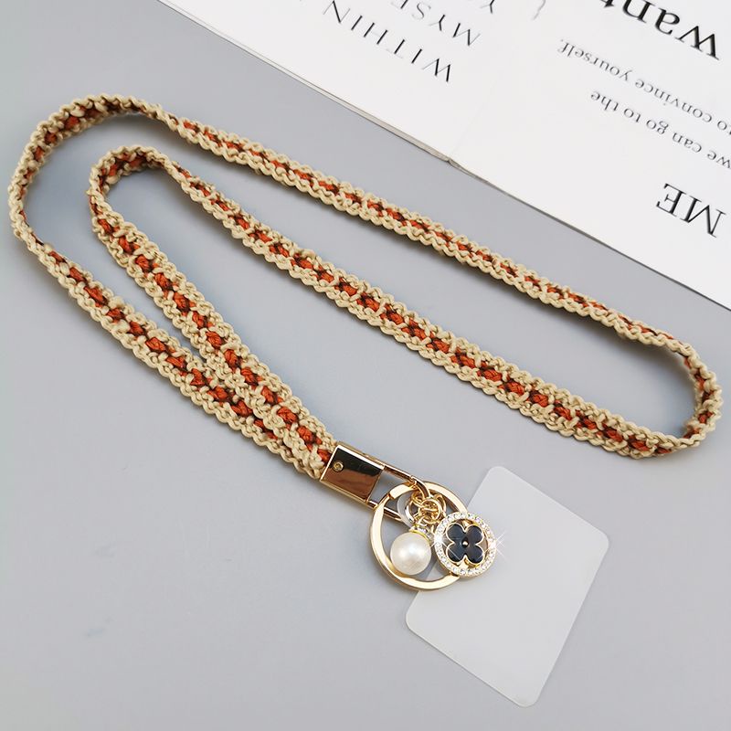 Mobile Dây Đeo Điện Thoại Dạng Treo Dài Đính Hạt Ngọc Trai Không Dệt Tay Phong Cách Thời Trang Dành Cho Nữ