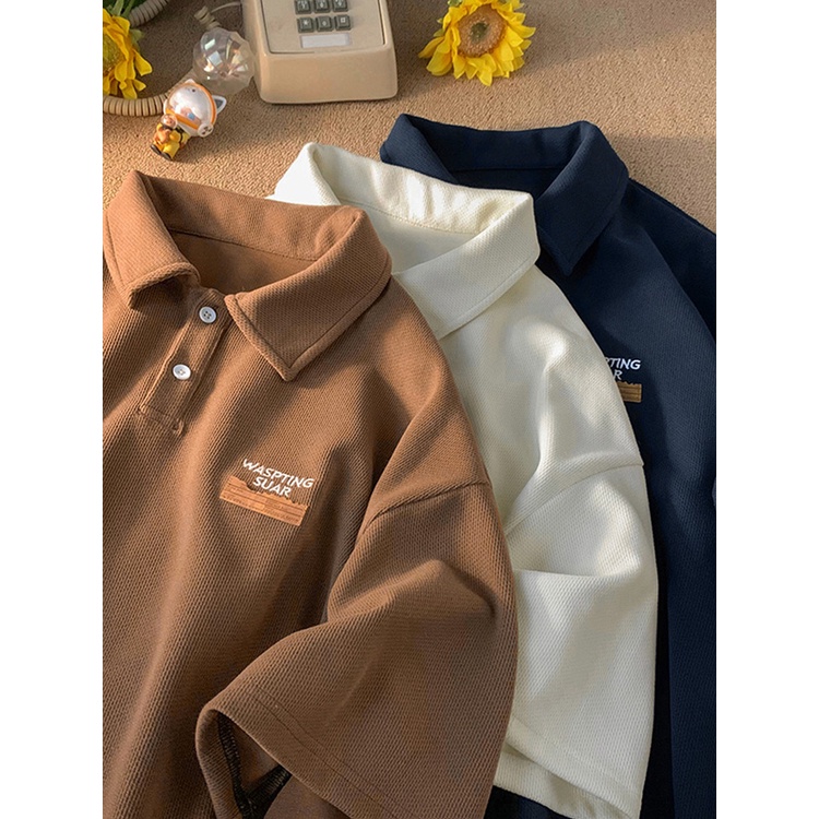 Áo Thun POLO Tay Ngắn In Hình Phong Cách Harajuku Thời Trang Mùa Hè 2023 Cho Nam