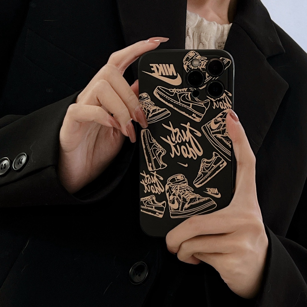 Ốp Điện Thoại Họa Tiết NIKE Phong Cách Âu Mỹ Cho iPhone 11 12 13 14 pro max 12 pro max 13 pro max 14 pro max