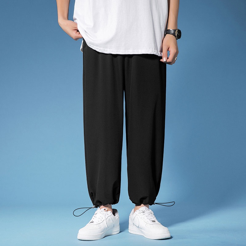 Quần Dài Thể Thao Dáng Rộng Màu Trơn Thời Trang Mùa Hè Giản Dị Dành Cho Nam