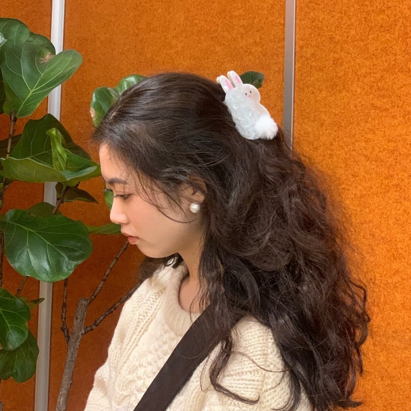 Kẹp Tóc Đính Quả Bông Phong Cách Hàn Quốc Dễ Thương Dành Cho Nữ