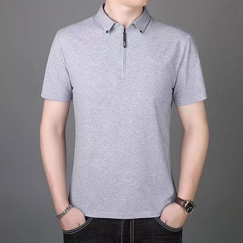 Áo polo Ngắn Tay Màu Trơn Phong Cách Hàn Quốc Trẻ Trung Cho Nam