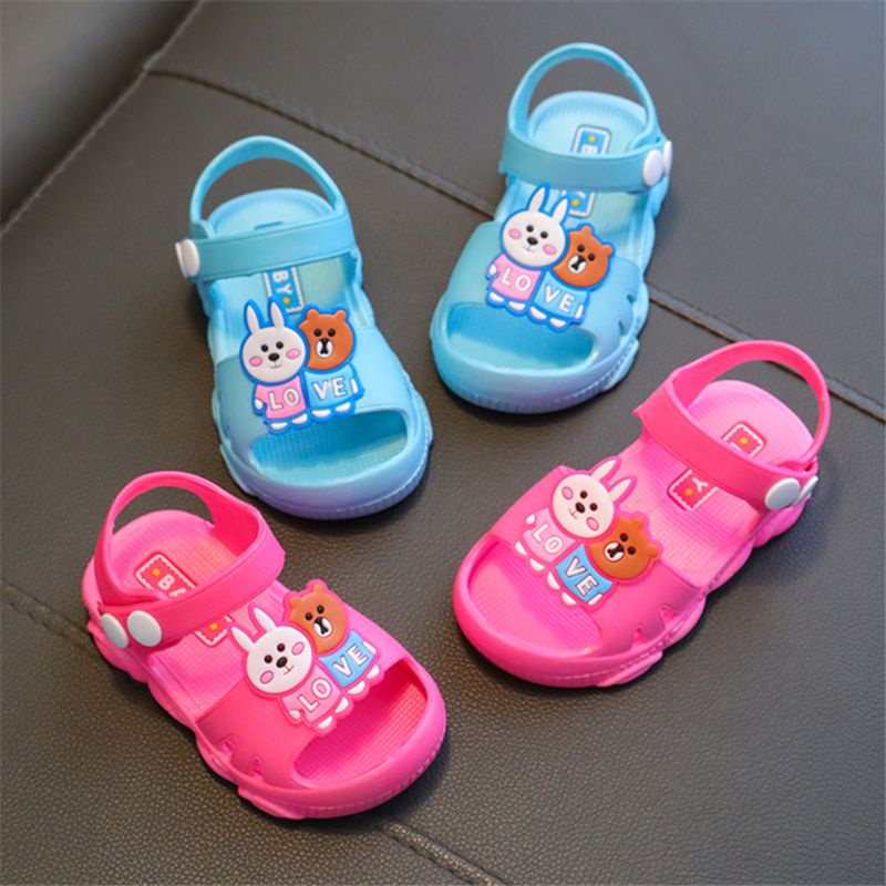 Sandal Đế Mềm Chống Trượt Họa Tiết Hoạt Hình Dễ Thương Cho Bé 0-2 Tuổi 1 Tuổi