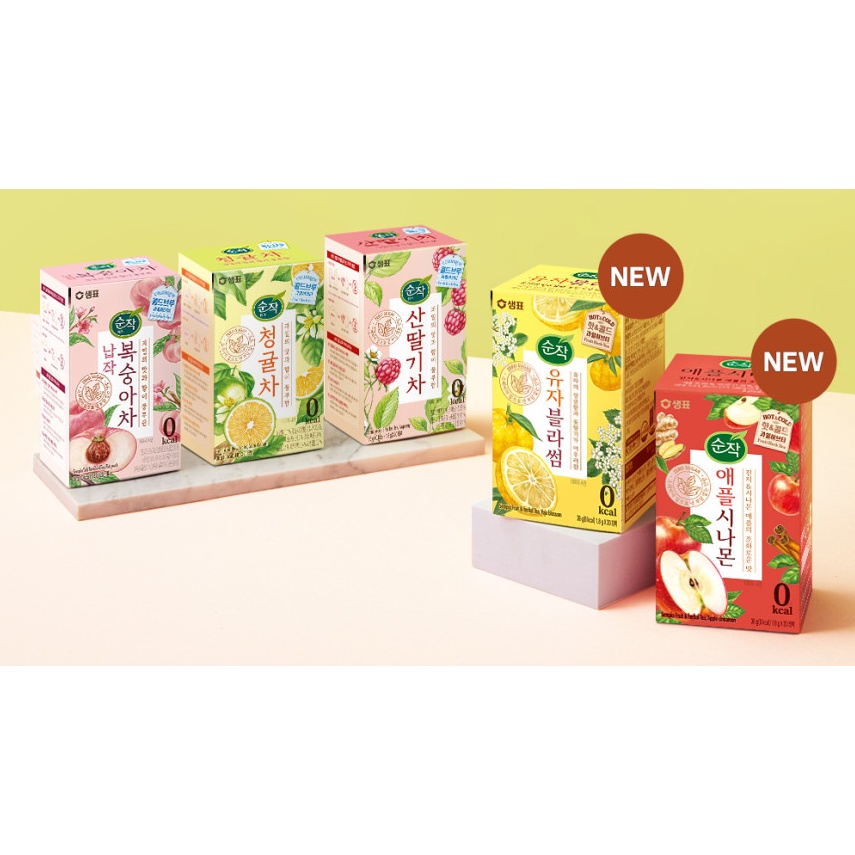 Hàn Quốc SEMPIO SUNJACK Trà đá pha lạnh 5 hương vị / Hương đào, hoa thanh yên, quế táo, mâm xôi, quýt xanh