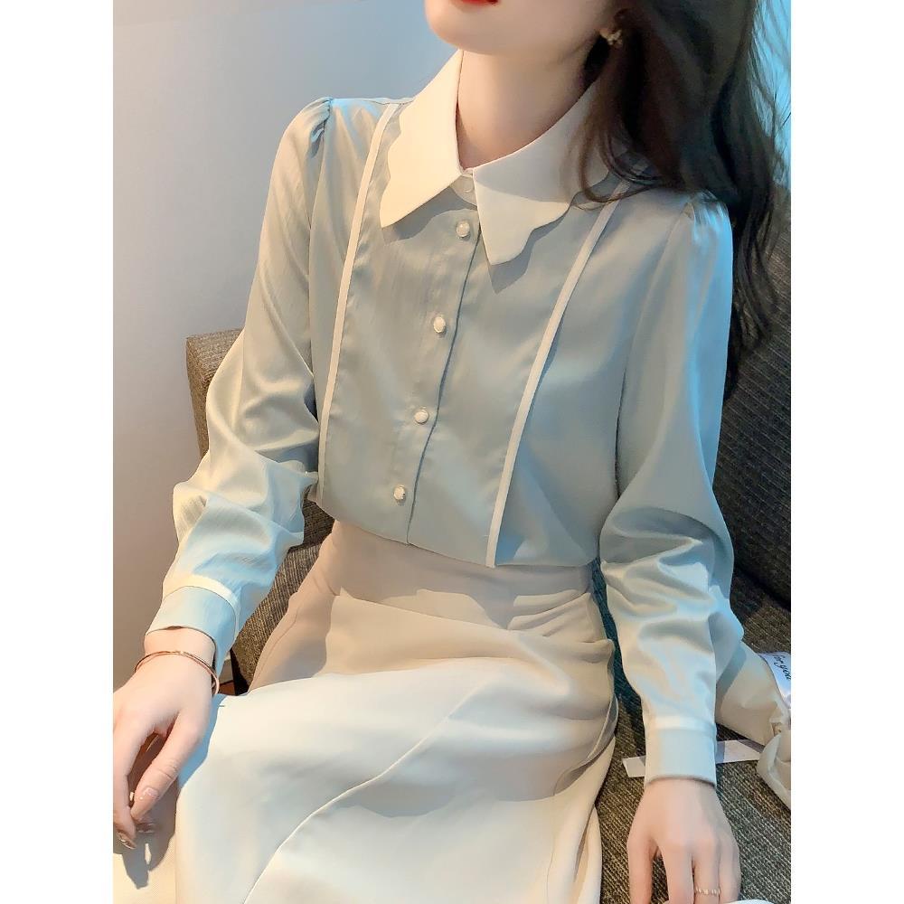 Áo Sơ Mi Chiffon Tay Dài Thời Trang Mùa Thu 2023 Mới Dành Cho Nữ