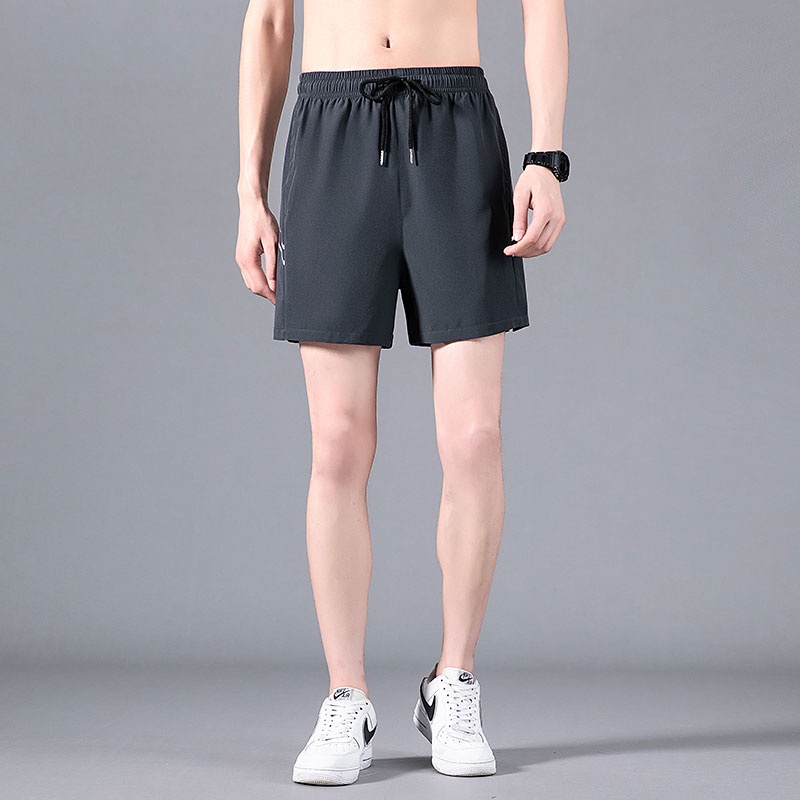 Quần Short Thể Thao Vải Lụa Lạnh Mỏng Nhanh Khô Thời Trang Mùa Hè Cho Nam