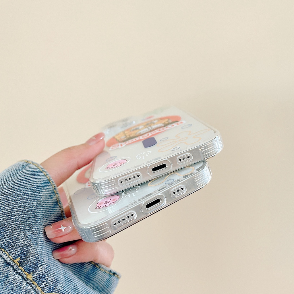 Ốp Lưng Chống Sốc Họa Tiết Hoạt Hình Spongebob Cho iPhone 14Proamx 14pro 14 13Promax 13Pro 13 12 11